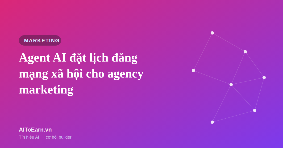 Agent AI đặt lịch đăng mạng xã hội cho agency marketing