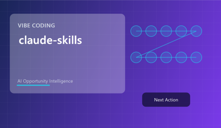 claude-skills knowledge page cover showing repo context, use cases, related workflows, and opportunity evaluation.