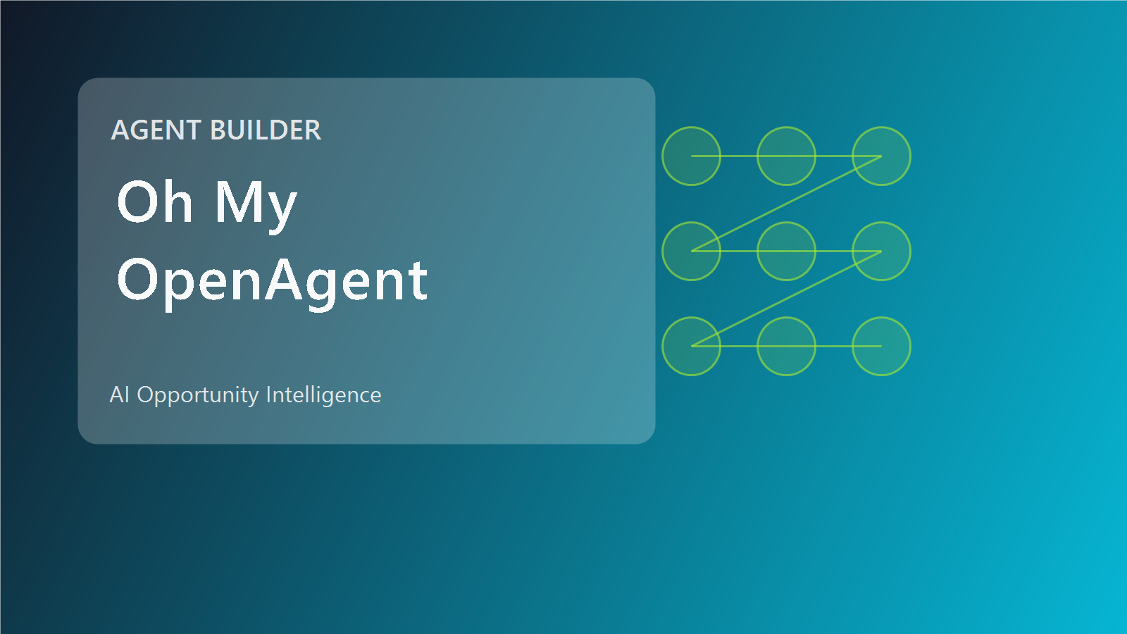 Agent builder cover for open agent workflows and local experimentation.