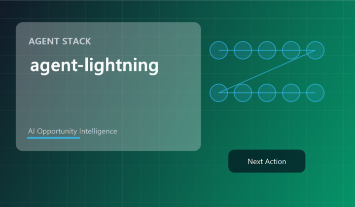 agent-lightning knowledge page cover showing repo context, use cases, related workflows, and opportunity evaluation.