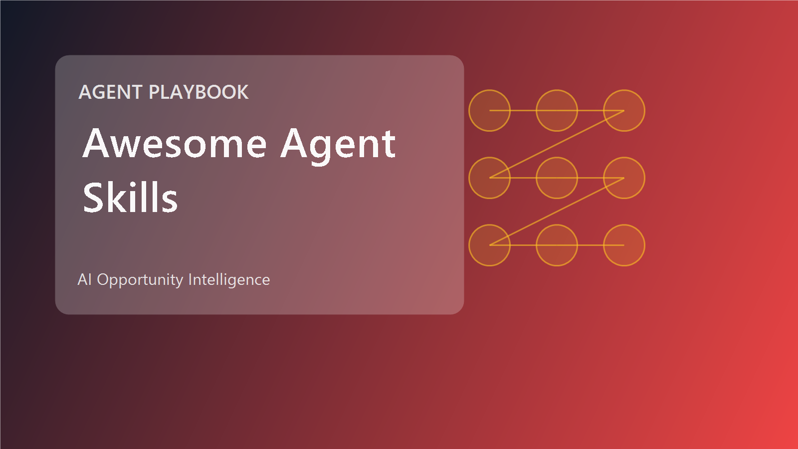 Agent skill library cover for reusable automation playbooks.